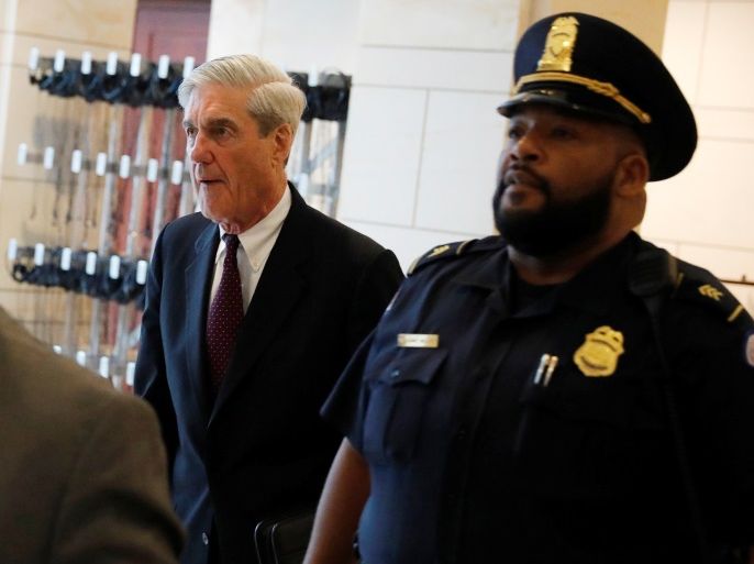 Special Counsel Robert Mueller departs after briefing the U.S. House Intelligence Committee on his investigation of potential collusion between Russia and the Trump campaign on Capitol Hill in Washington, U.S., June 20, 2017. REUTERS/Aaron P. Bernstein
