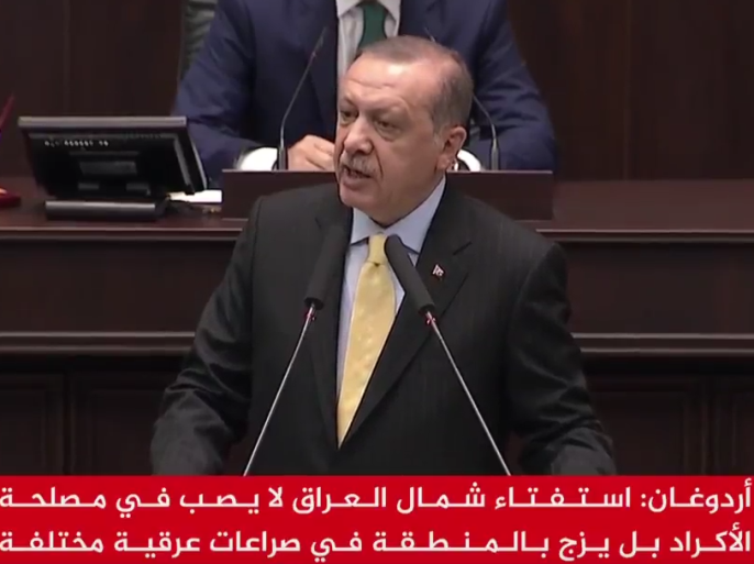 أردوغان: أزمة الاستفتاء (إقليم شمال العراق) خنجر جديد في خصر منطقتنا