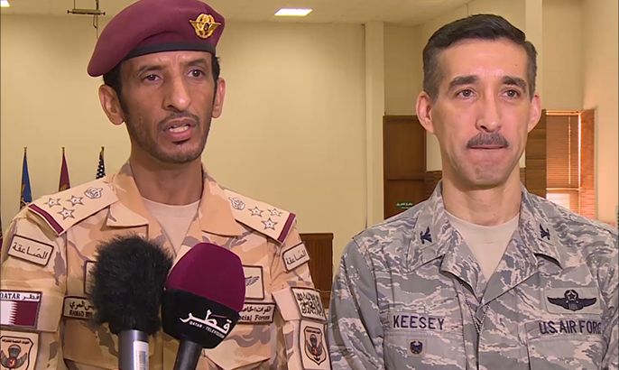 تدشين التمارين العسكرية المشتركة بين قطر والولايات المتحدة