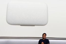 Richi Chandra, Director of Product Management, Google Chromecast, speaks about the Google Home Max speaker during a launch event in San Francisco, California, U.S. October 4, 2017. REUTERS/Stephen Lam