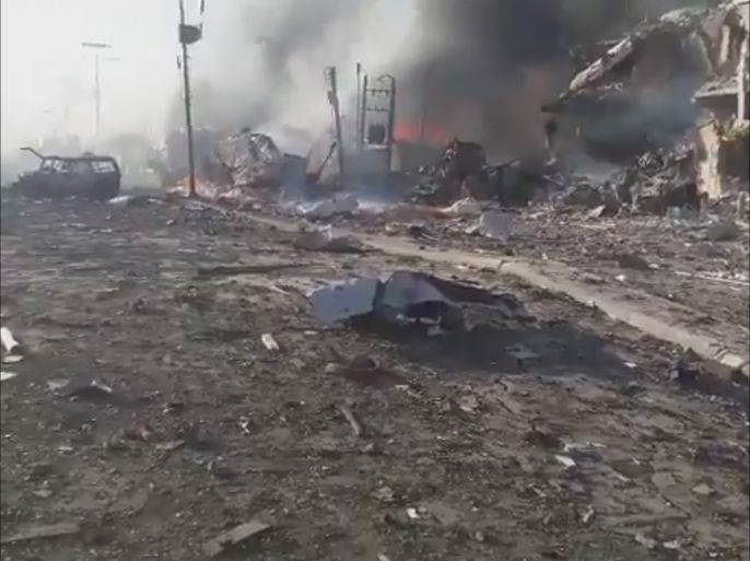 صورة من انفجار مقديشو - من ناشطين التواصل الاجتماعي