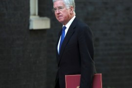 Michael Fallon, Britain's Secretary of State for Defence, arrives at a cabinet meeting in Downing Street, London September 12, 2017. REUTERS/Hannah Mckay