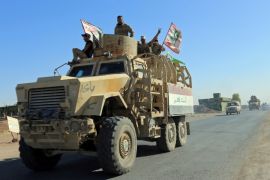 Iraqi soldiers ride in military vehicles in Zumar, Nineveh province, Iraq October 18, 2017. REUTERS/Ari Jalal
