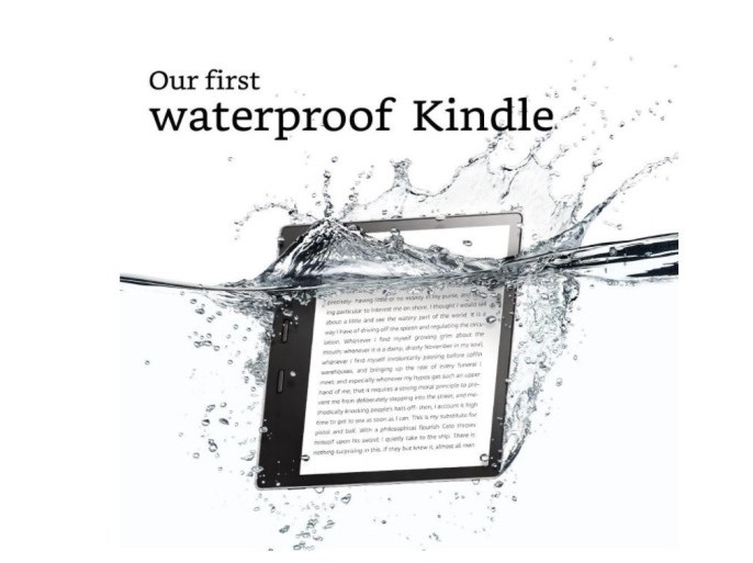 Amazon Kindle Oasis the first waterproof kindle
