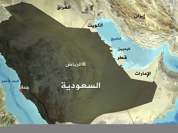 خارطة السعودية موضح عليها مدينة جدة