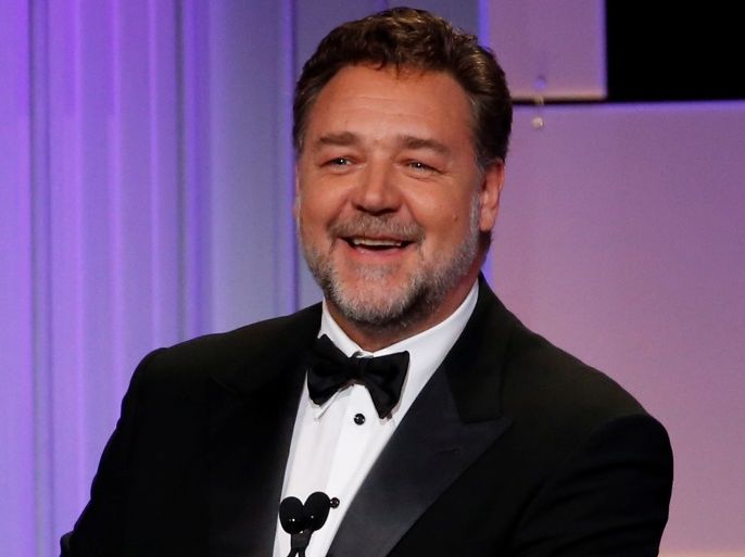 Actor Russell Crowe speaks at the 30th annual American Cinematheque Award ceremony in Beverly Hills, California U.S., October 14, 2016. REUTERS/Mario Anzuoni