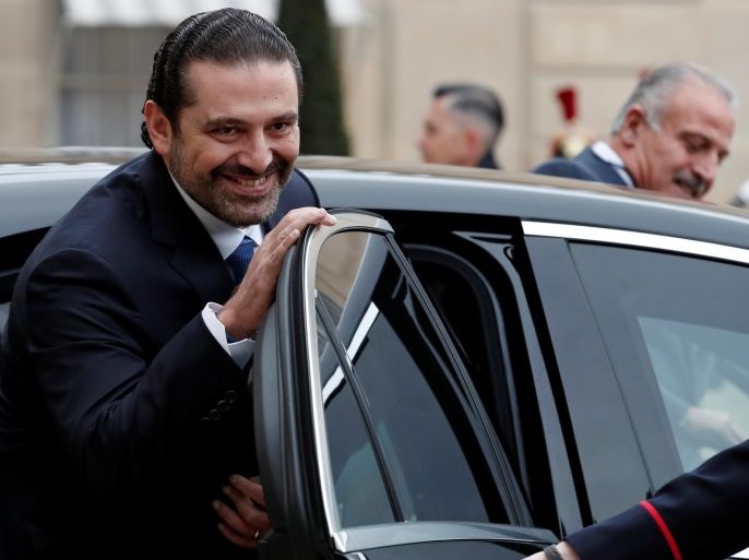 Saad al-Hariri, who announced his resignation as Lebanon's Prime Minister while on a visit to Saudi Arabia, looks on after a meeting with the French President at the Elysee Palace in Paris, France, November 18, 2017. REUTERS/Benoit Tessier