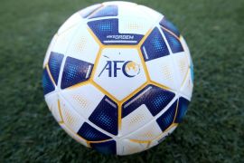 GOSFORD, AUSTRALIA - FEBRUARY 17: The AFC ball during the Asian Champions League qualifying match between the Central Coast Mariners and Guangzhou at Central Coast Stadium on February 17, 2015 in Gosford, Australia. (Photo by Ashley Feder/Getty Images)