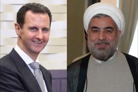 الرئيس الإيراني حسن روحاني والسوري بشار الأسد