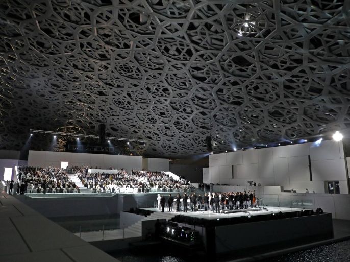 A general view shows part of the Louvre Abu Dhabi Museum designed by French architect Jean Nouvel in Abu Dhabi, UAE, November 8, 2017. REUTERS/Ludovic Marin/Pool RESTRICTED TO EDITORIAL USE - MANDATORY MENTION OF THE ARTIST UPON PUBLICATION - TO ILLUSTRATE THE EVENT AS SPECIFIED IN THE CAPTION