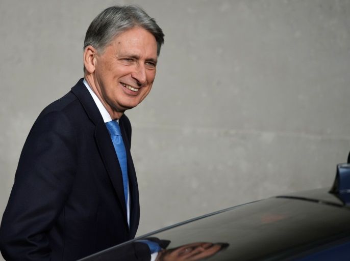 Britain's Chancellor of the Exchequer Philip Hammond arrives at the BBC in London, November 19, 2017. REUTERS/Mary Turner