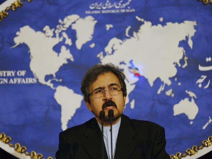 epa05506546 The Iranian Foreign Ministry's new spokesman Bahram Ghasemi addresses journalists during his first media conference following his appointment as the minitsry's new spokesperson, in Tehran, Iran, 22 August 2016. According to media reports, Ghasemi denied the arrest of the Japanese ambassador to Tehran during a private party, and stated that there was no arrest, only a brief misunderstanding. Japanese media had reported on 21 August that Ambassador Hiroyasu