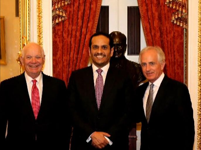 وزير الخارجية القطري يلتقي في واشنطن رئيس لجنة العلاقات الخارجية بمجلس الشيوخ الأمريكي