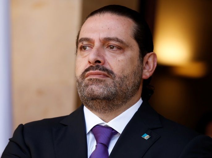 Lebanon's Prime Minister Saad al-Hariri is seen at the governmental palace in Beirut, Lebanon October 24, 2017. Picture taken October 24, 2017. REUTERS/Mohamed Azakir