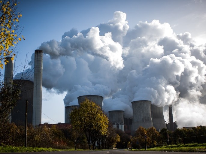 BERHEIM, GERMANY - NOVEMBER 13: Steam rises from the Niederaussem coal-fired power plant operated by German utility RWE, which stands near open-pit coal mines that feed it with coal, on November 13, 2017 near Bergheim, Germany. The COP 23 United Nations Climate Change Conference is taking place in Bonn, about 60km from the Niederaussem plant. The nearby Rhineland coal fields are the biggest source of coal in western Germany and the power plants in the region that they s
