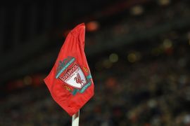 LIVERPOOL, ENGLAND - FEBRUARY 11: A close up of the corner flag during the Premier League match between Liverpool and Tottenham Hotspur at Anfield on February 11, 2017 in Liverpool, England. (Photo by Mike Hewitt/Getty Images)