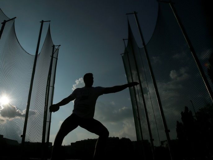 Athletics - Russian Olympians Cup - Men's discus throw - Brothers Znamensky Olympic Centre, Moscow, Russia, 28/7/16. Aleksand Dobrenkiy of Russia competes. REUTERS/Maxim Shemetov TPX IMAGES OF THE DAY