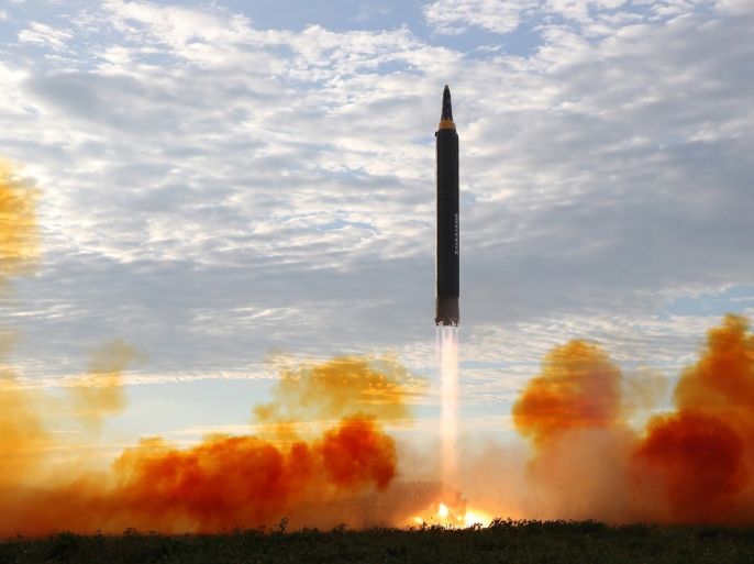 North Korean leader Kim Jong Un (not pictured) guides the launch of a Hwasong-12 missile in this undated photo released by North Korea's Korean Central News Agency (KCNA) on September 16, 2017. KCNA via REUTERS ATTENTION EDITORS - THIS PICTURE WAS PROVIDED BY A THIRD PARTY. REUTERS IS UNABLE TO INDEPENDENTLY VERIFY THIS IMAGE. NO THIRD PARTY SALES. SOUTH KOREA OUT.