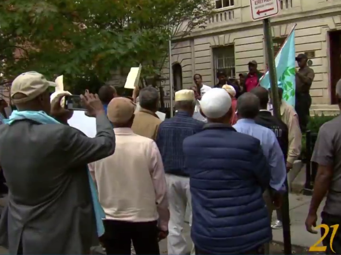 إرتريون يتظاهرون في العاصمة الأميركية واشنطن احتجاجا على اعتقال داعية إسلامي من قبل السلطات في أسمرة