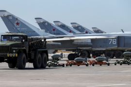 Russian military jets are seen at Hmeymim air base in Syria, June 18, 2016. Picture taken June 18, 2016. REUTERS/Vadim Savitsky/Russian Defense Ministry via Reuters ATTENTION EDITORS - THIS IMAGE WAS PROVIDED BY A THIRD PARTY. EDITORIAL USE ONLY.