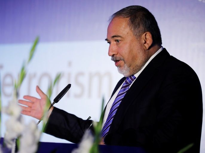 Israel's Defence Minister Avigdor Lieberman speaks during the International Institute for Counter Terrorism's 17th annual conference in Herzliya, Israel September 11, 2017. REUTERS/Amir Cohen