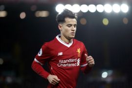 Soccer Football - Premier League - Liverpool vs Leicester City - Anfield, Liverpool, Britain - December 30, 2017 Liverpool's Philippe Coutinho looks dejected Action Images via Reuters/Carl Recine EDITORIAL USE ONLY. No use with unauthorized audio, video, data, fixture lists, club/league logos or