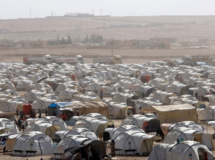 A view of a refugee camp for people displaced from fightings between the Syrian Democratic Forces and Islamic State in Ain Issa, Syria October 10, 2017. REUTERS/Erik De Castro