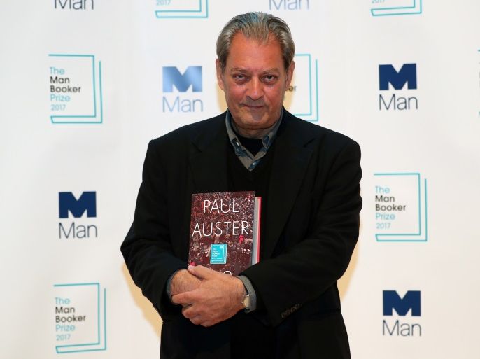 Author Paul Auster poses for photographs during a photo-call in London for the six Man Booker shortlisted fiction authors, on the eve of the prize giving in London, Britain October 16, 2017. REUTERS/Hannah McKay