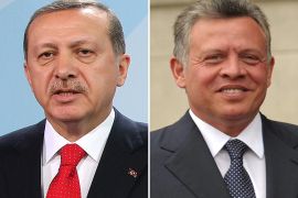 ذكرت وكالة أنباء الأناضول أن العاهل الأردني عبدالله الثاني والرئيس التركي رجب طيب أردوغان أكدا في اتصال هاتفي ضرورة بذل جهود مشتركة من أجل الحفاظ على وضع القدس.