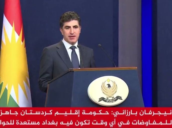 وقال رئيس حكومة كردستان العراق إن سلطات الإقليم لم تتلق أي شيء رسمي من بغداد بشأن بدء المفاوضات لحل الخلافات بين الطرفين