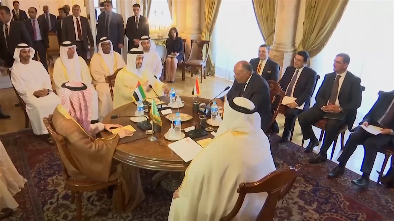 ‪وزراء خارجية دول الحصار اجتمعوا أكثر من مرة وهددوا بالتصعيد ضد قطر‬ (الجزيرة)