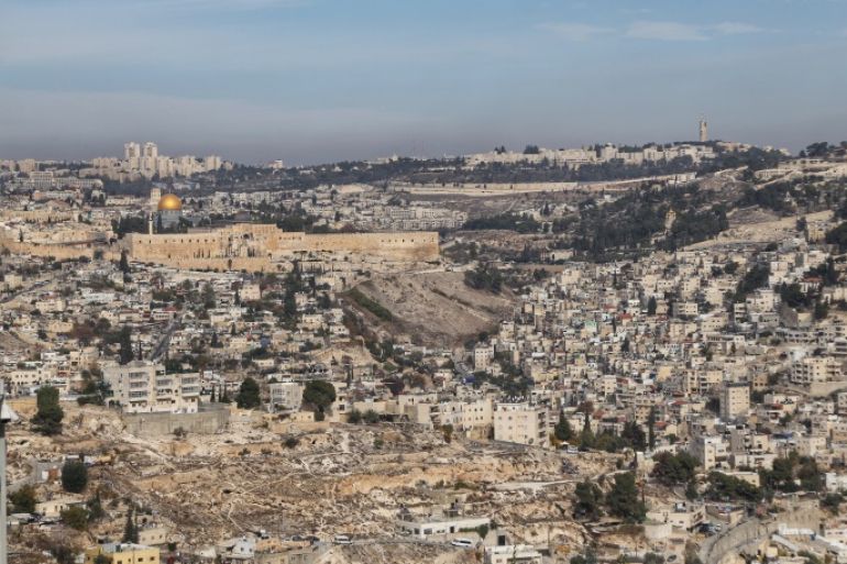 مدينة القدس - مشهد عام -صورة مأخوذة من جنوب المدينة