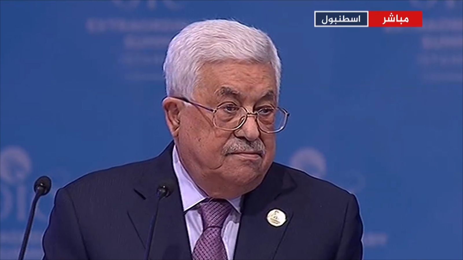 ‪عباس: أميركا دولة منحازة ولن نقبل أي دور لها في عملية السلام‬ (الجزيرة)