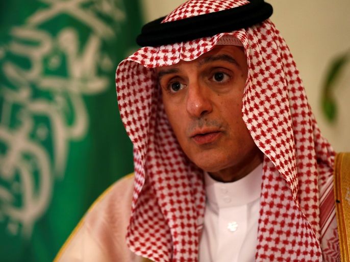 Saudi Foreign Minister Adel al-Jubeir attends an interview with Reuters in Riyadh, Saudi Arabia, November 16, 2017. REUTERS/Faisal Al Nasser