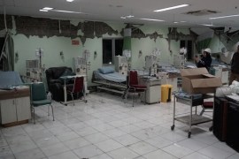 The damaged interior of a hospital is seen after an earthquake hit the city of Banyumas, Indonesia, December 16, 2017, in this photo taken by Antara Foto. Antara Foto/Idhad Zakaria/ via REUTERS ATTENTION EDITORS - THIS IMAGE WAS PROVIDED BY A THIRD PARTY. MANDATORY CREDIT. INDONESIA OUT.