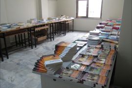 احدى زوايا الكتب في معرض باجلار للكتاب باسطنبول