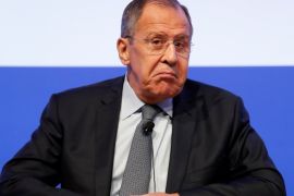 Russia Foreign Minister Sergei Lavrov attends the