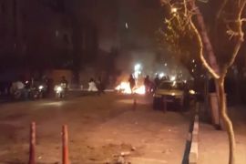 People protest in Tehran, Iran December 30, 2017 in this still image from a video obtained by REUTERS. THIS IMAGE HAS BEEN SUPPLIED BY A THIRD PARTY.