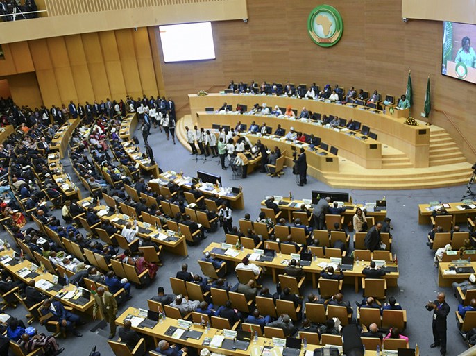 epa06481011 A genereal view of the 30th Ordinary Session of the African Union (AU) Summit in Addis Ababa, Ethiopia, 28 January 2018. African leaders and the United Nations Secretary-General Antonio Guterres will discuss politcal and security issues under the theme 'Winning the Fight against Corruption: A Sustainable Path to Africa's Transformation'. EPA-EFE/STR