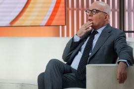 Author Michael Wolff is seen on the set of NBC's 'Today' show prior to an interview about his book
