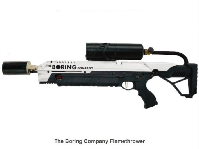 The Boring company flamethrower