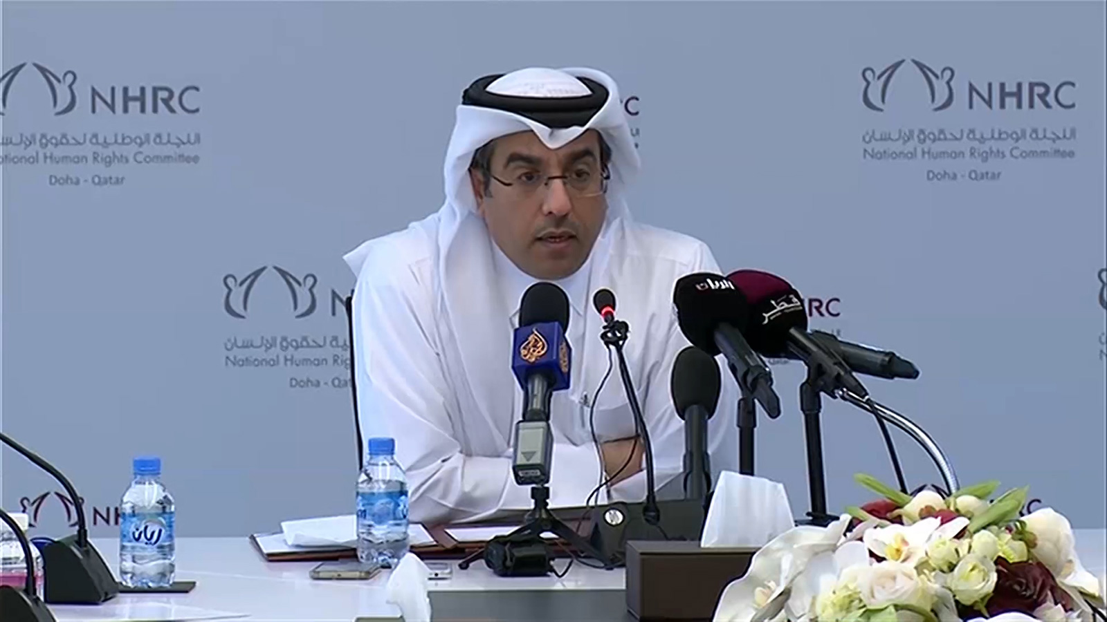‪(الجزيرة‬ المري: تقرير المفوضية السامية لحقوق الإنسان وصف الإجراءات التي قامت بها دول الحصار ضد قطر بأنها تعسفية تؤثر على حقوق الإنسان