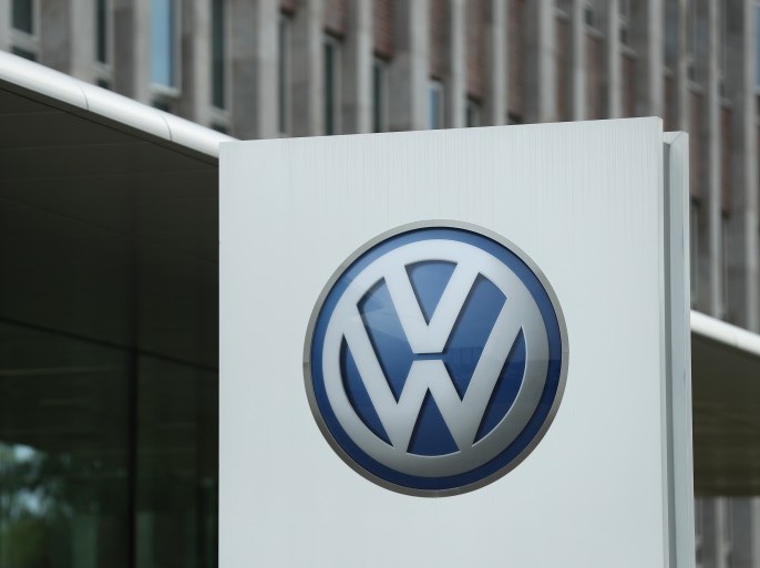WOLFSBURG, GERMANY - MAY 19: The Volkswagen logo stands outside the main administrative building of the Volkswagen brand at the Volkswagen car factory on May 19, 2017 in Wolfsburg, Germany. A state prosecutor in Stuttgart is reportedly investigating Volkswagen CEO Matthias Mueller over possible finanical markets manipulation in connection with the Volkswagen diesel emissions scandal. (Photo by Sean Gallup/Getty Images)
