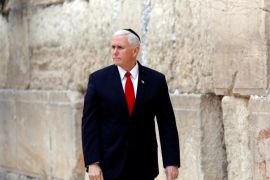 U.S. Vice President Mike Pence visits the Western Wall, Judaism's holiest prayer site, in Jerusalem's Old City January 23, 2018. REUTERS/Amir Cohen