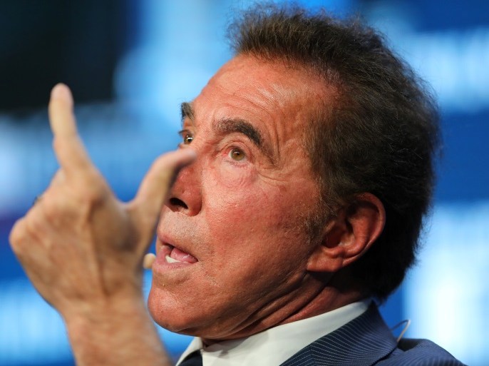 Steve Wynn, Chairman and CEO of Wynn Resorts, speaks during the Milken Institute Global Conference in Beverly Hills, California, U.S., May 3, 2017. REUTERS/Mike Blake