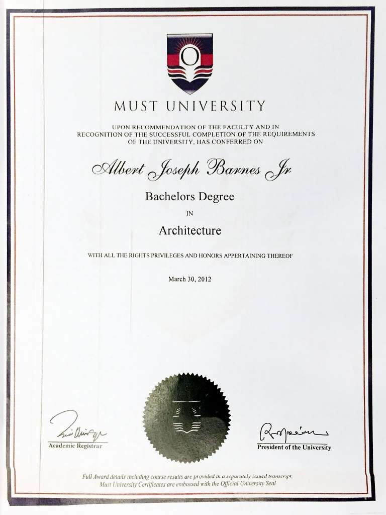 شهادة من جامعة (MUST) الوهمية (مواقع التواصل)