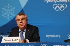 PYEONGCHANG-GUN, SOUTH KOREA - FEBRUARY 04: IOC President Thomas Bach holds a press conference in the Alpensia ski resort on February 4, 2018 in Pyeongchang-gun, South Korea. (Photo by Ker Robertson/Getty Images)