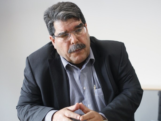 Saleh Muslim, head of the Kurdish Democratic Union Party (PYD), looks on during a Reuters interview in Berlin April 18, 2013. Bombings of Kurdish areas in Syria suggest that Syrian Kurds, long detached from the revolt against President Bashar al-Assad, are increasingly being targeted by his forces after they struck deals with rebels fighting to topple him, Muslim said. To match Interview SYRIA-CRISIS/KURDS REUTERS/Wolfgang Rattay (GERMANY - Tags: POLITICS CIVIL UNREST