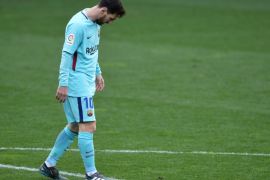 Soccer Football - La Liga Santander - Eibar vs FC Barcelona - Ipurua, Eibar, Spain - February 17, 2018 Barcelona’s Lionel Messi during the match REUTERS/Vincent West