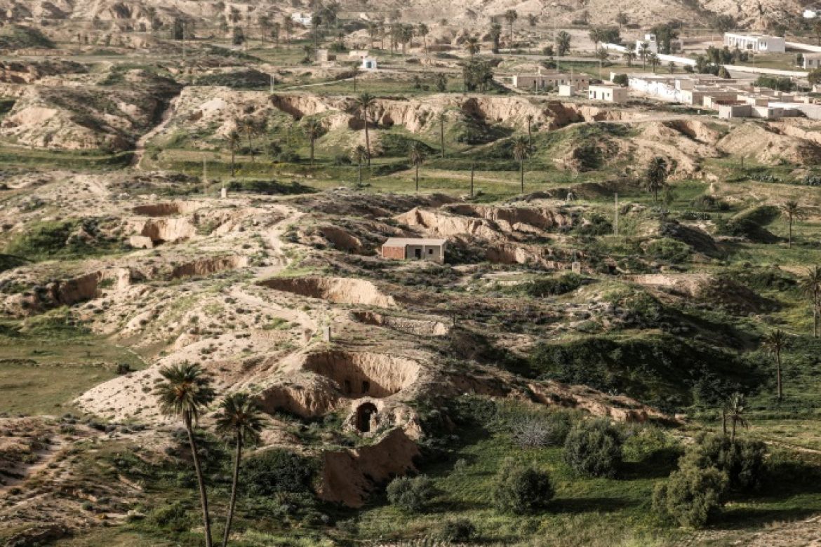 A general view of troglodyte houses in Matmata, Tunisia, February 6, 2018. REUTERS/Zohra Bensemra SEARCH